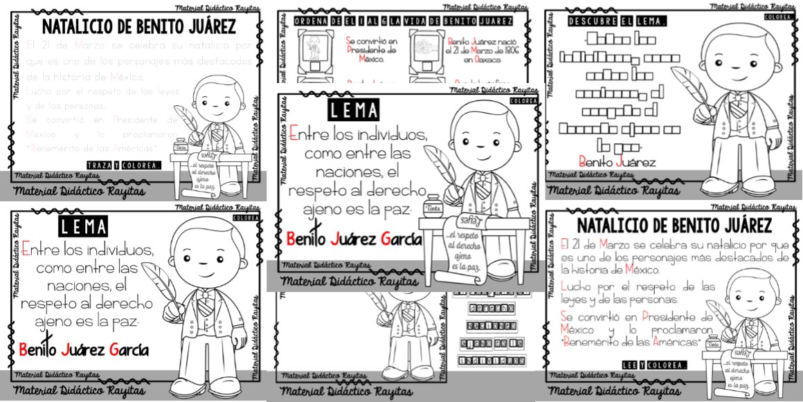 Estupendas diversas actividades para conmemorar el Natalicio de Benito  Juárez | Educación Primaria